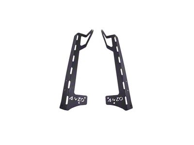 Anzo USA 2007-2015 Jeep Wrangler LED Bar Windshield Mounting Brackets - 851033