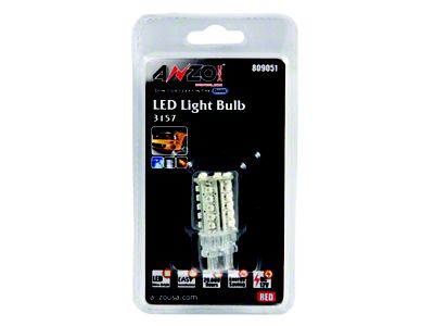 Anzo USA LED Bulbs Universal 3157 Red - 30 LEDs 2in - 809051