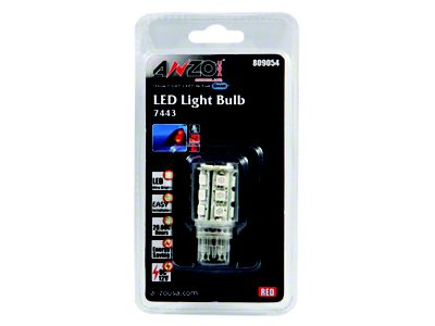Anzo USA LED Bulbs Universal 7443 Red - 18 LEDs 1 - 809054