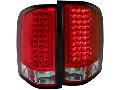 Anzo USA 2007-2013 Chevrolet Silverado 1500 LED Taillights Red/Clear - 311047