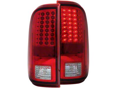 Anzo USA 2008-2015 Ford F-250 LED Taillights Red/Clear - 311050