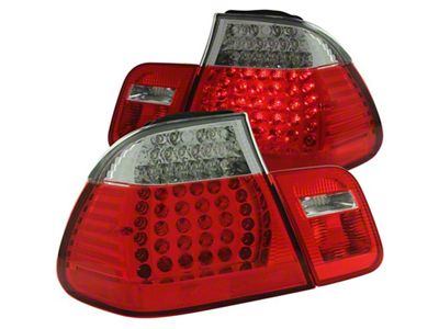 Anzo USA 1999-2001 BMW 3 Series E46 LED Taillights Red/Clear 4pc - 321004