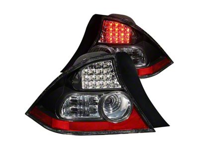 Anzo USA 2004-2005 Honda Civic LED Taillights Black - 321035