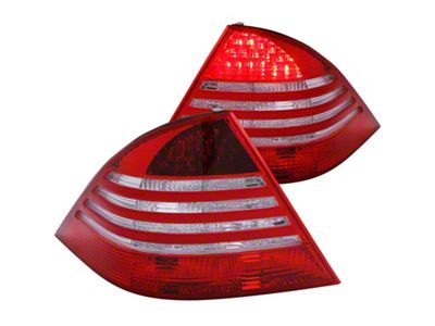 Anzo USA 2000-2005 Mercedes Benz S Class W220 LED Taillights Red/Clear - 321055