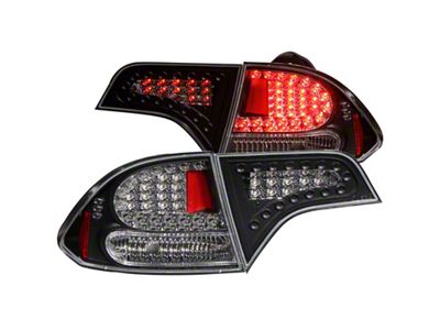 Anzo USA 2006-2011 Honda Civic LED Taillights Black - 321152