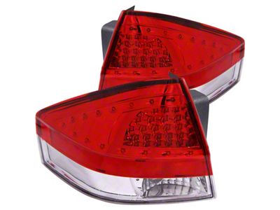 Anzo USA 2008-2011 Ford Focus LED Taillights Red/Clear - 321197