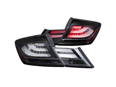 Anzo USA 2013-2015 Honda Civic LED Taillights Black - 321323