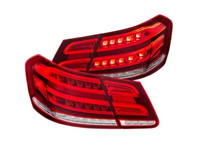 Anzo USA 2010-2013 Mercedes Benz E Class W212 LED Taillights Red/Clear - 321331