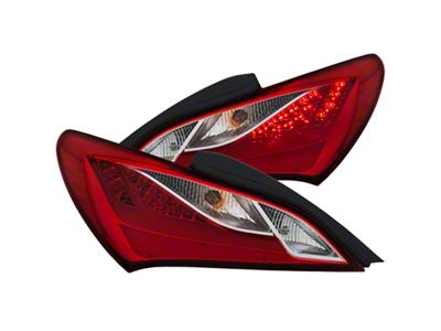 Anzo USA 2010-2013 Hyundai Genesis LED Taillights Red/Clear - 321334