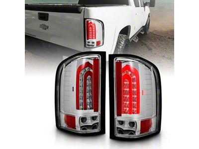Anzo USA 2007-2013 Chevrolet Silverado 1500 LED Taillights Chrome - 321341
