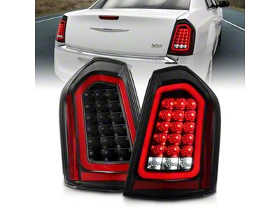 Anzo USA 11-14 Chrysler 300 LED Taillights Black w/ Sequential - 321343