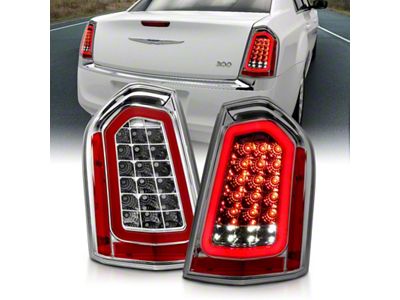 Anzo USA 11-14 Chrysler 300 LED Taillights Chrome w/ Sequential - 321344