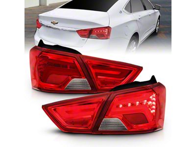 Anzo USA 14-18 Chevrolet Impala LED Taillights Red/Clear - 321346