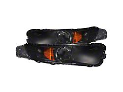 Anzo USA 2005-2009 Ford Mustang Euro Parking Lights Black w/ Amber - 511002