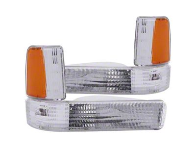 Anzo USA 1991-1996 Dodge Dakota Euro Parking Lights Chrome w/ Amber - 511047