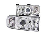 Anzo USA 1994-2001 Dodge Ram Projector Headlights w/ Halo Chrome - 111056
