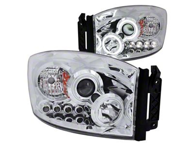 Anzo USA 2006-2008 Dodge Ram 1500 Projector Headlights w/ Halo Chrome - 111103