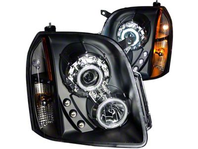 Anzo USA 2007-2014 Gmc Yukon Projector Headlights w/ Halo Black CCFL - 111148