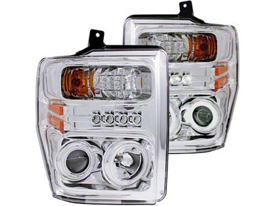 Anzo USA 2008-2010 Ford F-250 Projector Headlights w/ Halo Chrome CCFL - 111167