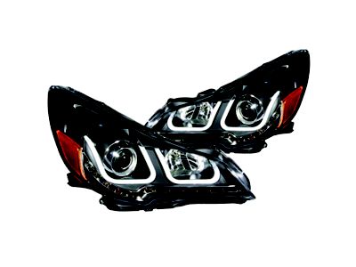 Anzo USA 2010-2014 Subaru Outback Projector Headlights w/ U-Bar Black - 111285