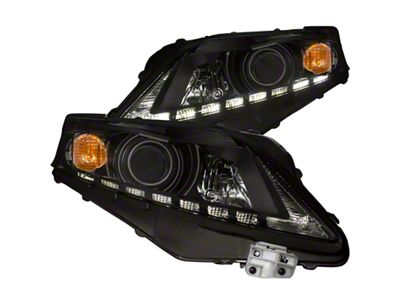 Anzo USA 2010-2012 Lexus Rx350 Projector Headlights w/ U-Bar Black - 111322