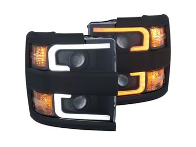Anzo USA Projector Headlights 15-17 Chevrolet Silverado 2500HD / 3500HD Black - 111364