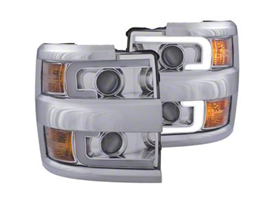 Anzo USA Projector Headlights 15-17 Chevrolet Silverado 2500HD / 3500HD Chrome - 111366