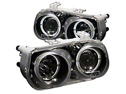 Anzo USA 1994-1997 Acura Integra Projector Headlights w/ Halo Black - 121003