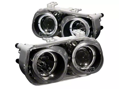 Anzo USA 1994-1997 Acura Integra Projector Headlights w/ Halo Black - 121003