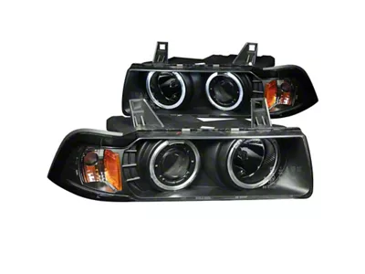 Anzo USA 1992-1998 BMW 3 Series E36 Projector Headlights w/ Halo - 121011