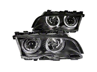 Anzo USA 1999-2001 BMW 3 Series E46 Projector Headlights w/ Halo - 121015