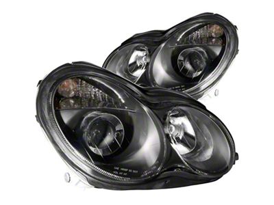 Anzo USA 2001-2007 Mercedes Benz C Class W203 Projector Headlights Black - 121079