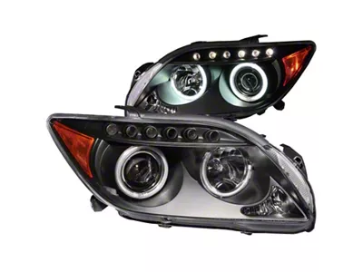 Anzo USA 2005-2010 Scion Tc Projector Headlights w/ Halo Black CCFL - 121119