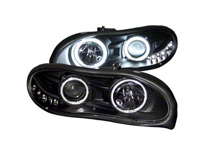 Anzo USA 1998-2002 Chevrolet Camaro Projector Headlights w/ Halo Black - 121160