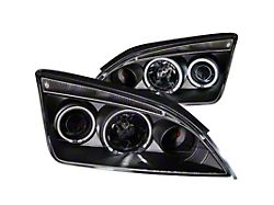Anzo USA 2005-2007 Ford Focus Projector Headlights w/ Halo Black - 121198