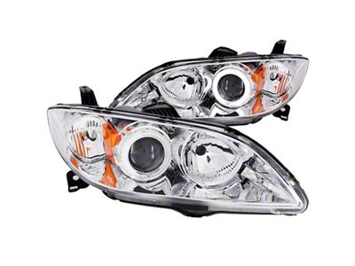 Anzo USA 2004-2008 Mazda 3 Projector Headlights w/ Halos Chrome - 121211