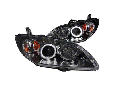 Anzo USA 2004-2008 Mazda 3 Projector Headlights w/ Halo Black CCFL - 121228