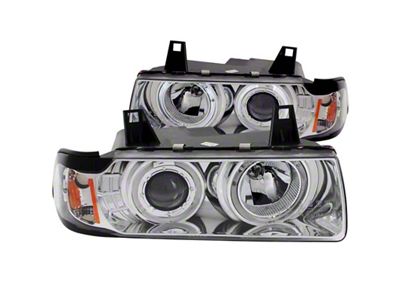 Anzo USA 1992-1998 BMW 3 Series E36 Projector Headlights w/ Halo - 121326