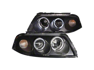 Anzo USA 2001-2005 Volkswagen Passat Projector Headlights w/ Halo Black - 121357