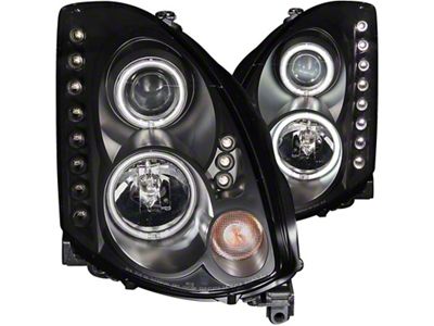 Anzo USA 2003-2007 Infiniti G35 Projector Headlights w/ Halo Black CCFL - 121363