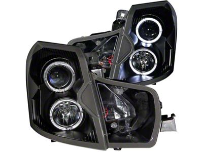 Anzo USA 2003-2007 Cadillac Cts Projector Headlights w/ Halo Black - 121415
