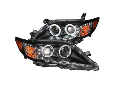 Anzo USA 2010-2011 Toyota Camry Projector Headlights w/ Halo Black CCFL - 121442