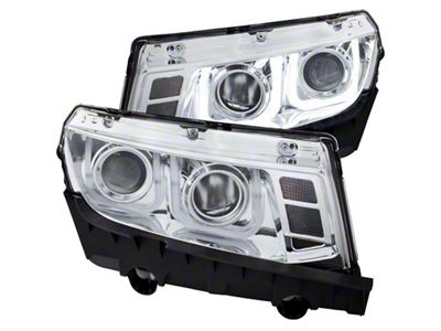 Anzo USA 2014-2015 Chevrolet Camaro Projector Headlights w/ U-Bar Chrome - 121509