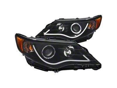 Anzo USA 2012-2013 Toyota Camry Projector Headlights w/ Halo Black - 121512