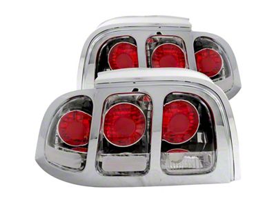 Anzo USA 1994-1998 Ford Mustang Taillights Chrome - 221018