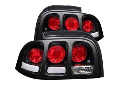 Anzo USA 1994-1998 Ford Mustang Taillights Black - 221020