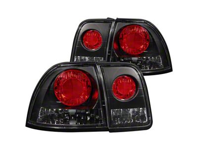 Anzo USA 1996-1997 Honda Accord Taillights Black - 221039
