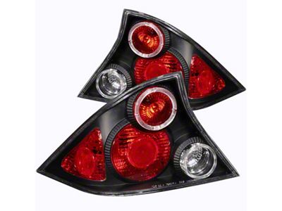 Anzo USA 2001-2003 Honda Civic Taillights Black w/ Halo - 221046