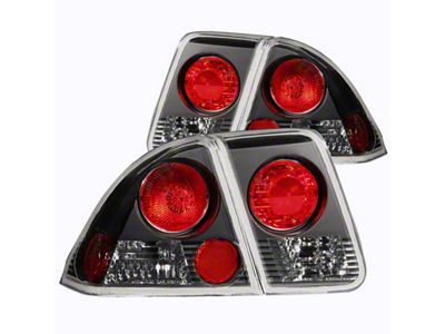 Anzo USA 2001-2004 Honda Civic Taillights Black - 221048