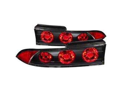 Anzo USA 1995-1999 Mitsubishi Eclipse Taillights Black - 221084